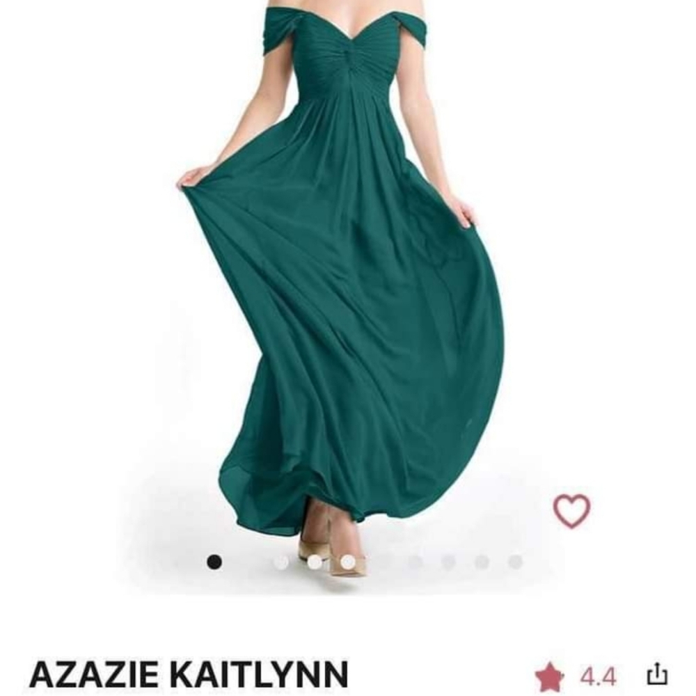 NWT Azazie Kaitlynn peacock dress